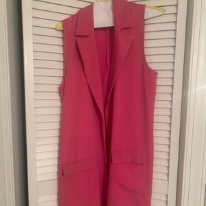 Hot Pink Blazer Vest